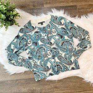 ❤️SOLD Banana Republic silk paisley cardigan sweater